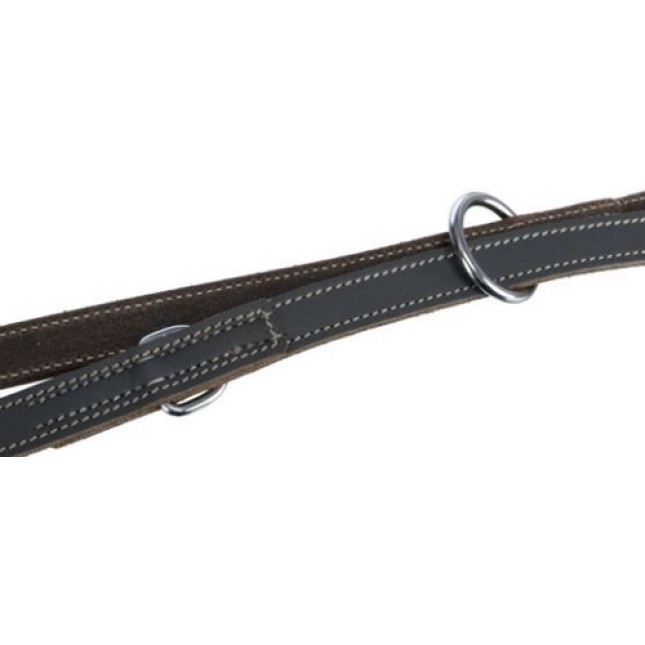 Trixie οδηγός Rustic Fatleather αυξομειούμενος από δέρμα, με λαβή και άγκιστρο σκανδάλης γκρι Trixie οδηγός Rustic Fatleather αυξομειούμενος από δέρμα, με λαβή και άγκιστρο σκανδάλης γκρι