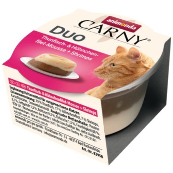 Animonda Carny adult duo τόνος & κοτόπουλο φιλέτο μους & γαρίδες 70gr Animonda Carny adult duo τόνος & κοτόπουλο φιλέτο μους & γαρίδες 70gr