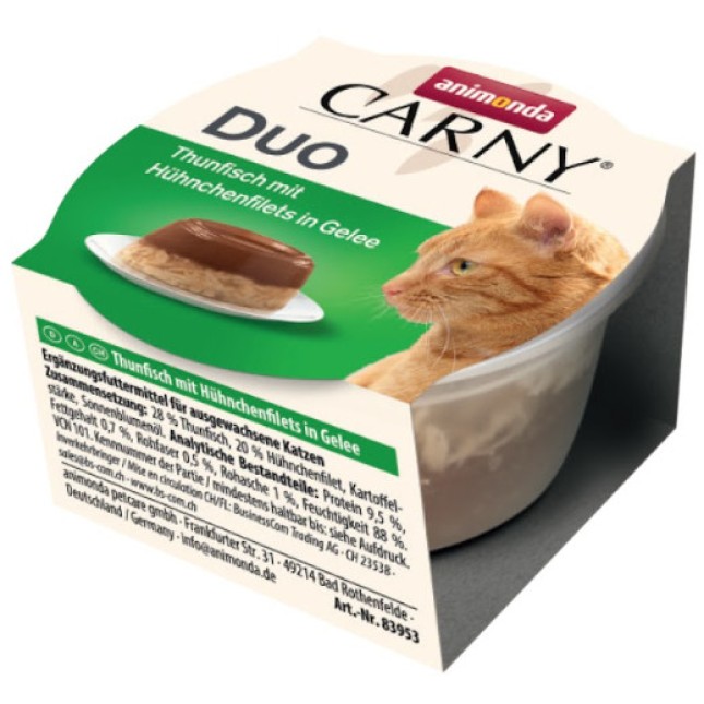 Animonda Carny adult duo τόνος & κοτόπουλο φιλέτο σε ζελε  70g