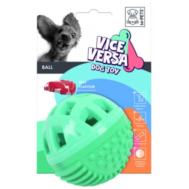 M-pets Vice Versa μπάλα με άρωμα βοείου κρέατος Φ8.38 cm M-pets Vice Versa μπάλα με άρωμα βοείου κρέατος Φ8.38 cm