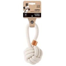 M-pets COTO λευκή βαμβακερή μπάλα με θηλιά 8 cm M-pets COTO λευκή βαμβακερή μπάλα με θηλιά 8 cm