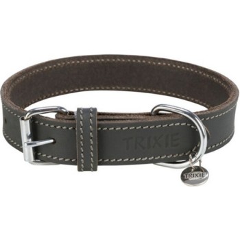 Trixie περιλαίμιο Rustic Fatleather με παχύ δέρμα M 37-44cm/25mm γκρι Trixie περιλαίμιο Rustic Fatleather με παχύ δέρμα M 37-44cm/25mm γκρι