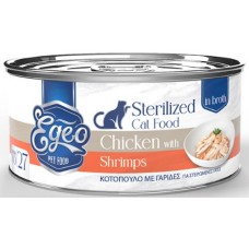 Egeo cat sterilized κοτόπουλο με γαρίδες σε ζωμό 70gr