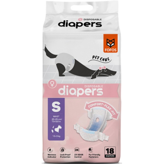 Fofos πάνες υγιεινής για θηλυκά σκυλάκια S 20-25cm (18pcs) Fofos πάνες υγιεινής για θηλυκά σκυλάκια S 20-25cm (18pcs)