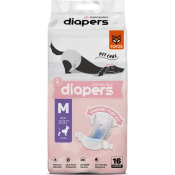 Fofos πάνες υγιεινής για θηλυκά σκυλάκια M 25-33cm (16pcs) Fofos πάνες υγιεινής για θηλυκά σκυλάκια M 25-33cm (16pcs)