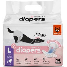 Fofos πάνες υγιεινής για θηλυκά σκυλάκια L 32-50cm (14pcs)