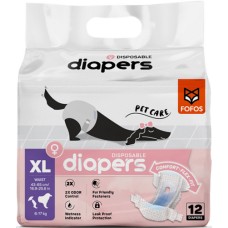 Fofos πάνες υγιεινής για θηλυκά σκυλάκια XL 43-65cm (12pcs) Fofos πάνες υγιεινής για θηλυκά σκυλάκια XL 43-65cm (12pcs)