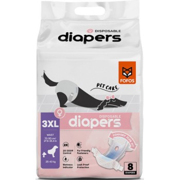 Fofos πάνες υγιεινής για θηλυκά σκυλάκια XXXL 70-90cm (8pcs) Fofos πάνες υγιεινής για θηλυκά σκυλάκια XXXL 70-90cm (8pcs)