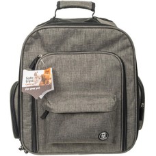 Fofos Τσάντα Μεταφοράς πλάτης με προέκταση Backpack ιδανική για γατούλες και μικρόσωμα σκυλιά Γκρί