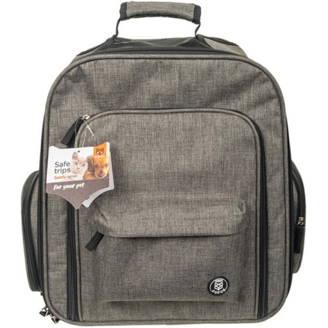 Fofos Τσάντα Μεταφοράς πλάτης με προέκταση Backpack ιδανική για γατούλες και μικρόσωμα σκυλιά Γκρί Fofos Τσάντα Μεταφοράς πλάτης με προέκταση Backpack ιδανική για γατούλες και μικρόσωμα σκυλιά Γκρί