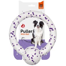 Fofos Παιχνίδι Σκύλου εξαιρετικής αντοχής Durable puller Λευκό-Μώβ για εκτόνωση του σκύλου