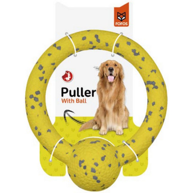 Fofos Παιχνίδι Σκύλου Εξαιρετικής αντοχής Durable puller ring Κίτρινο-Γκρί για εκτόνωση του σκύλου Fofos Παιχνίδι Σκύλου Εξαιρετικής αντοχής Durable puller ring Κίτρινο-Γκρί για εκτόνωση του σκύλου