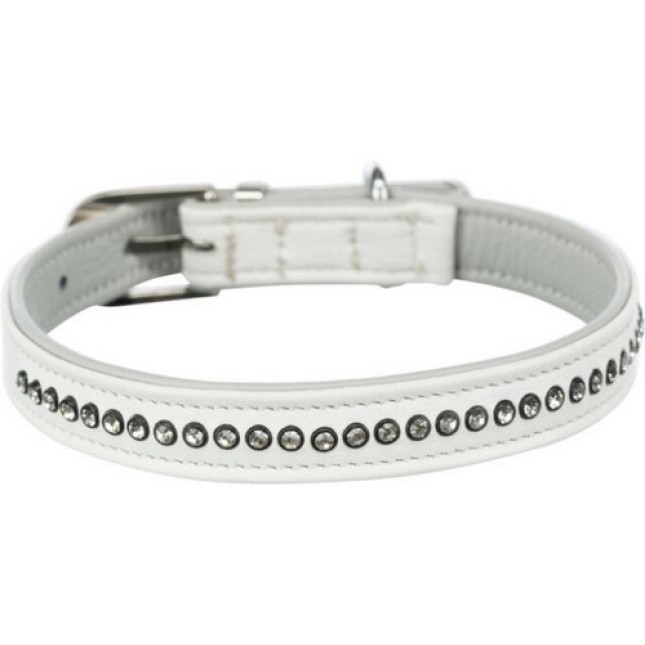 Trixie περιλαίμιο Active Comfort με διακοσμητικές πέτρες S 23-28cm/15mm άσπρο Trixie περιλαίμιο Active Comfort με διακοσμητικές πέτρες S 23-28cm/15mm άσπρο