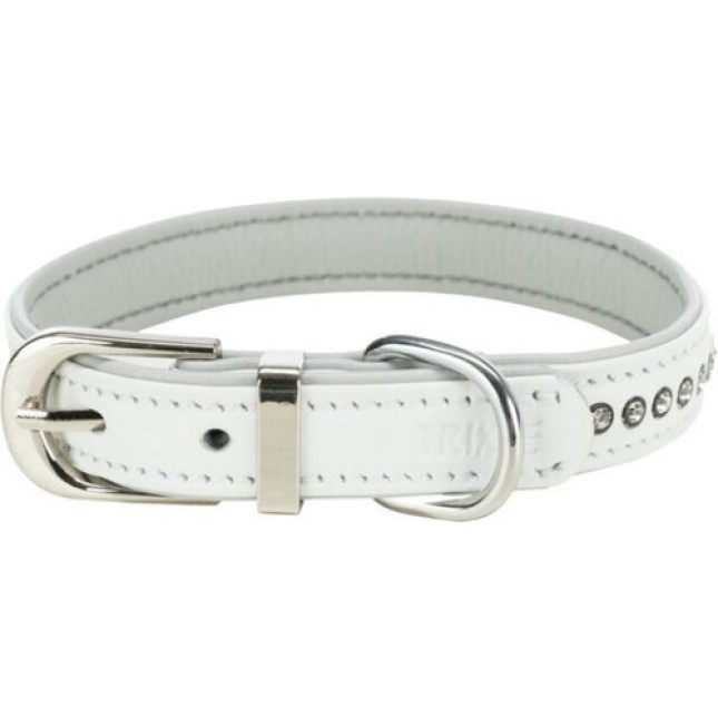 Trixie περιλαίμιο Active Comfort με διακοσμητικές πέτρες S 23-28cm/15mm άσπρο Trixie περιλαίμιο Active Comfort με διακοσμητικές πέτρες S 23-28cm/15mm άσπρο