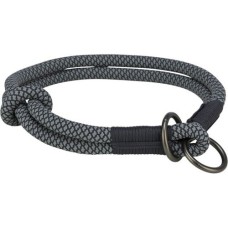 Trixie ημι-πνίχτης μαλακό σχοινί XS-S 30cm/10mm μαύρο/γκρι