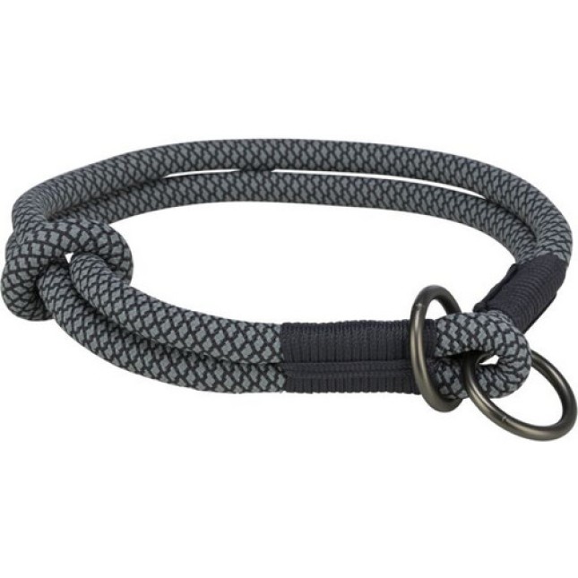 Trixie ημι-πνίχτης μαλακό σχοινί XS-S 30cm/10mm μαύρο/γκρι Trixie ημι-πνίχτης μαλακό σχοινί XS-S 30cm/10mm μαύρο/γκρι