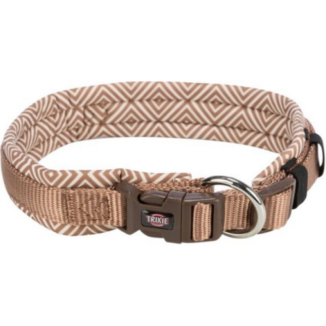 Trixie περιλαίμιο premium εξαιρετικά φαρδύ L-XL 56-62cm/25mm με neoprene boho diamond/caramel Trixie περιλαίμιο premium εξαιρετικά φαρδύ L-XL 56-62cm/25mm με neoprene boho diamond/caramel