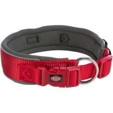 Trixie περιλαίμιο premium πολύ φαρδύ XS-S 27-35cm/25mm κόκκινο/γκρι Trixie περιλαίμιο premium πολύ φαρδύ XS-S 27-35cm/25mm κόκκινο/γκρι