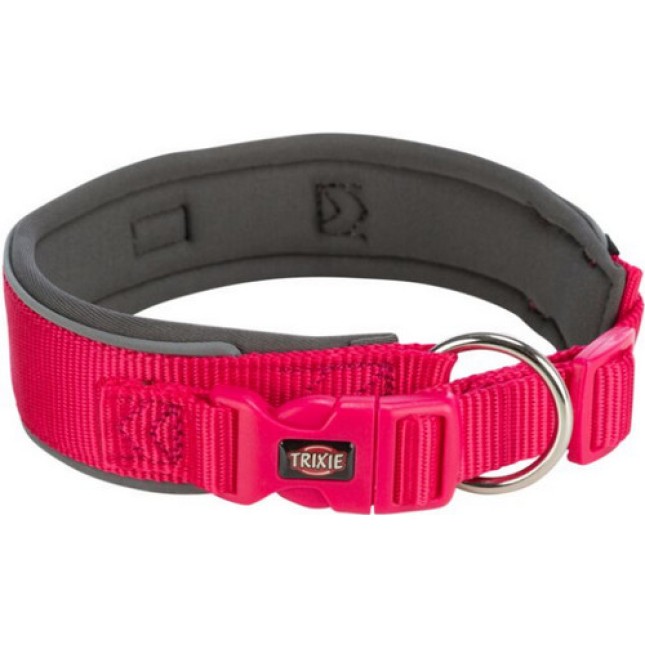Trixie περιλαίμιο premium πολύ φαρδύ S-M 33-42cm/35mm φούξια /γκρι Trixie περιλαίμιο premium πολύ φαρδύ S-M 33-42cm/35mm φούξια /γκρι