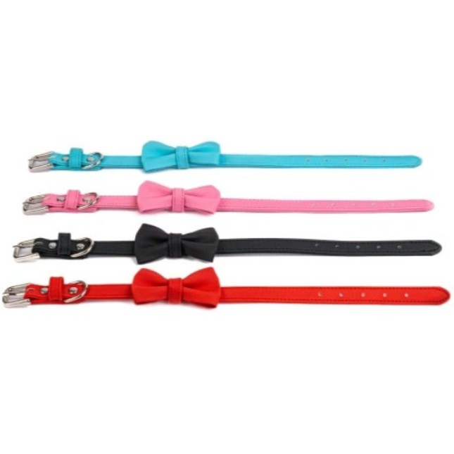 Nobleza Δερμάτινο περιλαίμιο με παπιγιόν medium 2x32-40cm Nobleza Δερμάτινο περιλαίμιο με παπιγιόν medium 2x32-40cm