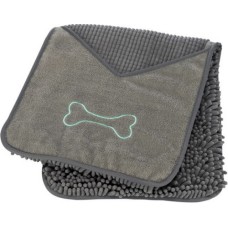 Trixie πετσέτα με τσέπες μικροϊνών ειδικά για γρήγορο στέγνωμα του σκύλου 78x32cm γκρι