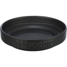 Trixie πιάτο be Nordic ρηχό κεραμικό με αντιολισθητικό λαστιχένιο δακτύλιο στη βάση 0.3l 16cm μαύρο