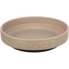 Trixie πιάτο be Nordic ρηχό κεραμικό με αντιολισθητικό λαστιχένιο δακτύλιο στη βάση 0.3l 16cm τεφρό