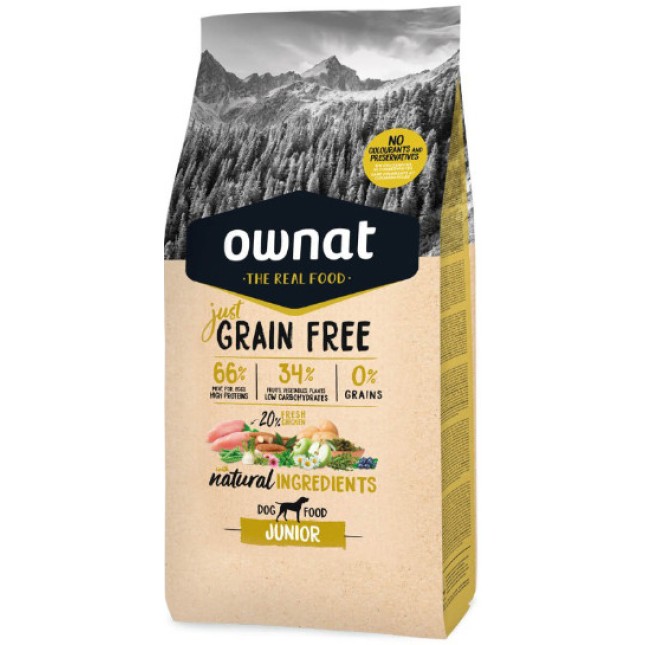 Ownat grain free just dog για κουτάβια από τον απογαλακτισμό έως το τέλος της ανάπτυξής τους Ownat grain free just dog για κουτάβια από τον απογαλακτισμό έως το τέλος της ανάπτυξής τους