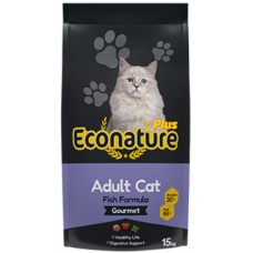 Effeffe Econature Plus Gourmet τροφή για ενήλικες γάτες με ψάρι 15kg