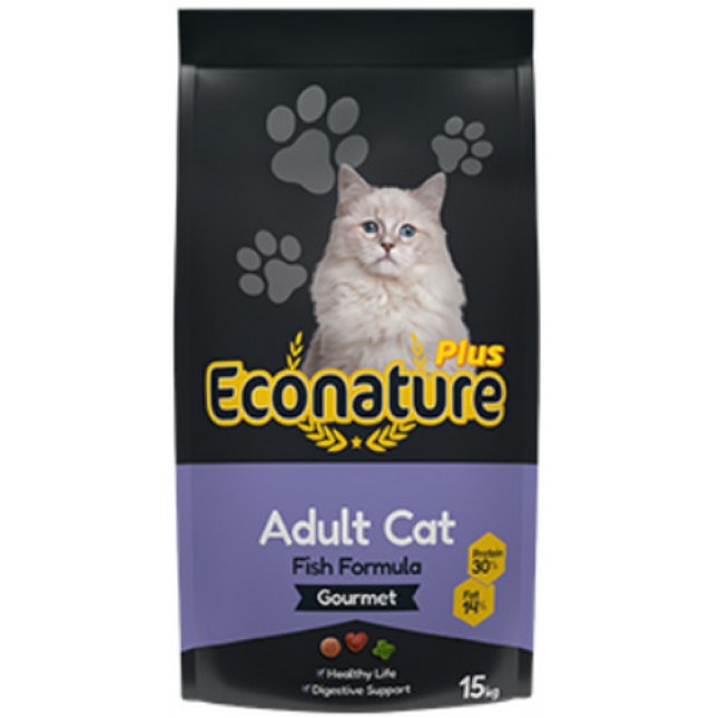 Effeffe Econature Plus Gourmet τροφή για ενήλικες γάτες με ψάρι 15kg Effeffe Econature Plus Gourmet τροφή για ενήλικες γάτες με ψάρι 15kg