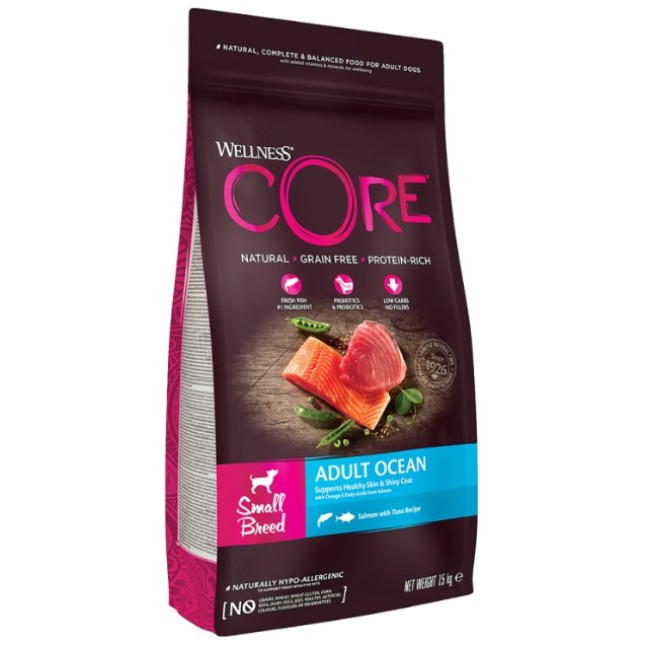 Wellness Core τροφή για μικρόσωμους ενήλικους σκύλους με σολομό και τόνο Wellness Core τροφή για μικρόσωμους ενήλικους σκύλους με σολομό και τόνο