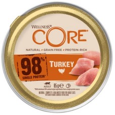 Wellness Core μονοπρωτεϊνική πλήρες τροφή γάτας με 98% γαλοπούλα 85gr Wellness Core μονοπρωτεϊνική πλήρες τροφή γάτας με 98% γαλοπούλα 85gr