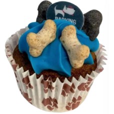 Barking Bakery Ατομικό cupcake χαρούπι με επικάλυψη από χρωματισμένο μπλε γιαούρτι