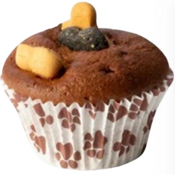 Barking Bakery Ατομικό cupcake με άρωμα χαρουπιού και τραγανά μπισκότα Barking Bakery Ατομικό cupcake με άρωμα χαρουπιού και τραγανά μπισκότα
