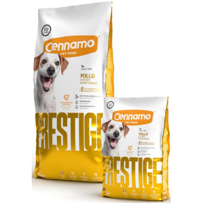 Cennamo prestige μονοπρωτεϊνική τροφή με κοτόπουλο για μικρόσωμα ενήλικα σκυλιά Cennamo prestige μονοπρωτεϊνική τροφή με κοτόπουλο για μικρόσωμα ενήλικα σκυλιά