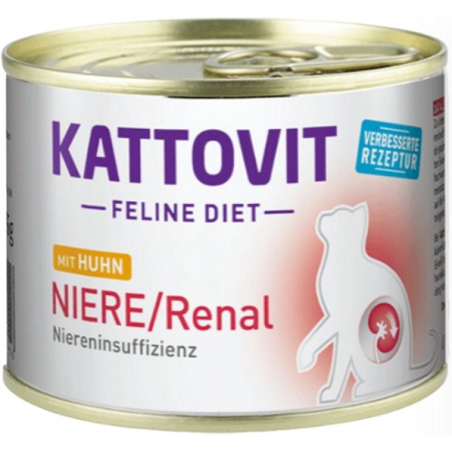 Finnern Kattovit Υγρη τροφή για την υποστήριξη των νεφρών με κοτόπουλο 185g Finnern Kattovit Υγρη τροφή για την υποστήριξη των νεφρών με κοτόπουλο 185g