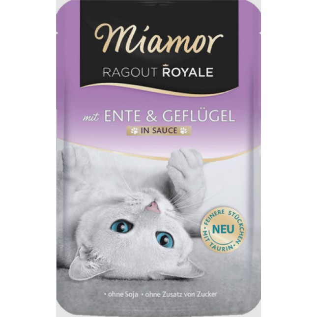 Finnern Miamor Πλήρης τροφή για ενήλικες γάτες χωρίς δημητριακά με πάπια και πουλερικά 100g
