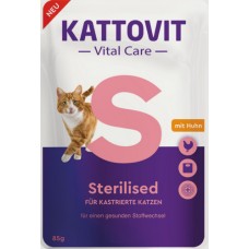 Finnern Kattovit πλήρης τροφή για στειρωμένες γάτες με κοτόπουλο σε σάλτσα 85gr Finnern Kattovit πλήρης τροφή για στειρωμένες γάτες με κοτόπουλο σε σάλτσα 85gr