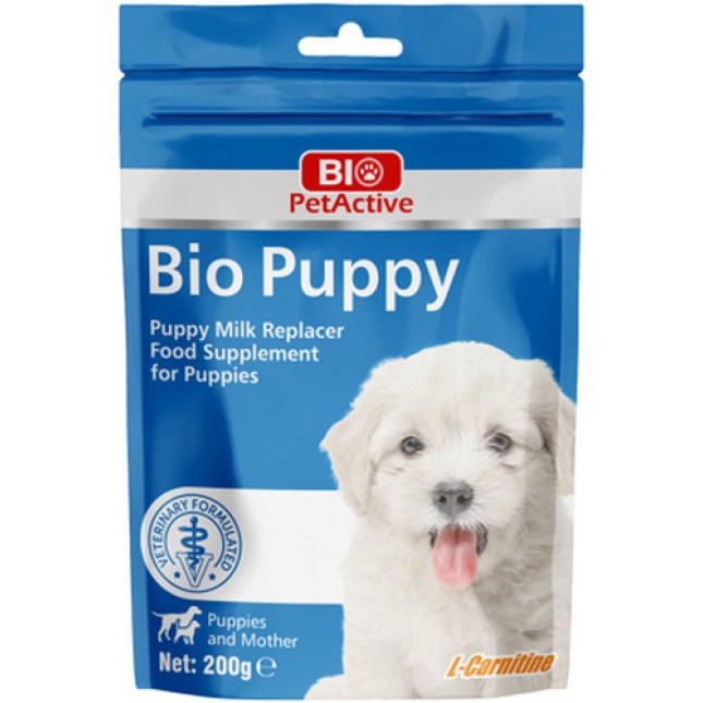 Bio Pet Active Bio γαλα για κουτάβια που απογαλακτίστηκαν πρόωρα replacement 200gr