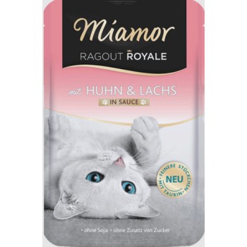 Finnern Miamor Πλήρης τροφή για ενήλικες γάτες χωρίς δημητριακά με κοτόπουλο και σολομό 100g