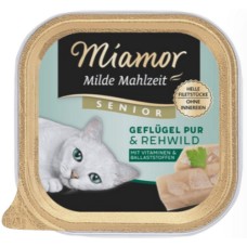 Finnern Miamor Πλήρης τροφή για ηλικιωμένες γάτες με πουλερικά και ζαρκάδι χωρίς σιτηρά 100gr