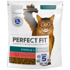 Perfect Fit Ξηρά τροφή για στειρωμένες ενήλικες γάτες με μοσχάρι 750gr