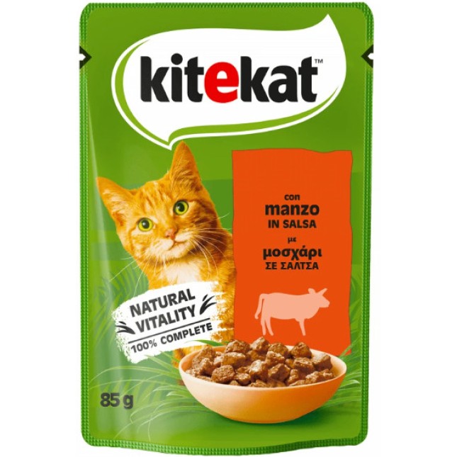 Kitekat Pouch Μοσχάρι σε σάλτσα 85g Kitekat Pouch Μοσχάρι σε σάλτσα 85g