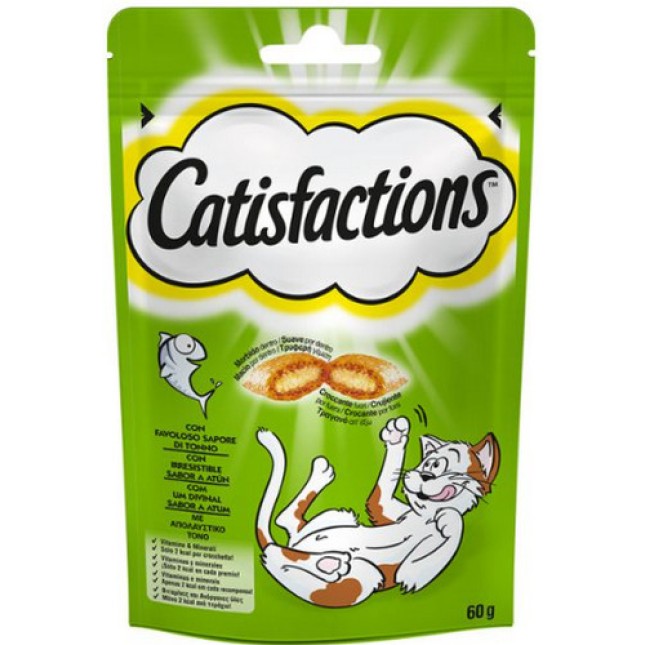 Waltham Catisfactions Τραγανές λιχουδιές εξωτερικά με μαλακή γέμιση με τόνο, για όλες τις γάτες 60g Waltham Catisfactions Τραγανές λιχουδιές εξωτερικά με μαλακή γέμιση με τόνο, για όλες τις γάτες 60g