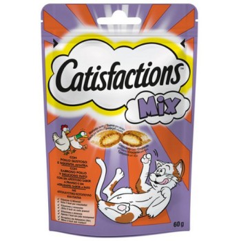 Waltham Catisfactions Τραγανές λιχουδιές εξωτερικά με μαλακή γέμιση με κοτόπουλο και πάπια 60g Waltham Catisfactions Τραγανές λιχουδιές εξωτερικά με μαλακή γέμιση με κοτόπουλο και πάπια 60g