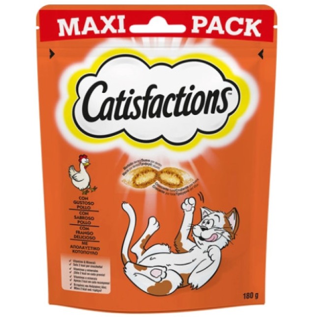Waltham Catisfactions Τραγανές λιχουδιές εξωτερικά με μαλακή γέμιση κοτόπουλου 180g Waltham Catisfactions Τραγανές λιχουδιές εξωτερικά με μαλακή γέμιση κοτόπουλου 180g