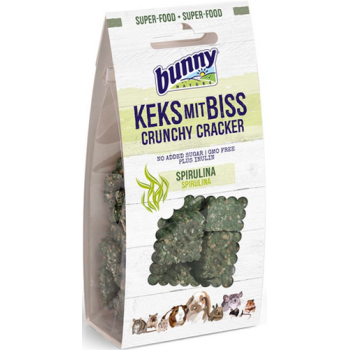 Bunny Nature Crunchy cracker Συμπληρωματική τροφή με σπιρουλίνα 50gr Bunny Nature Crunchy cracker Συμπληρωματική τροφή με σπιρουλίνα 50gr