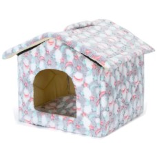 Nobleza βελούδινο σπίτι για σκύλους και γάτες 48x45x39cm