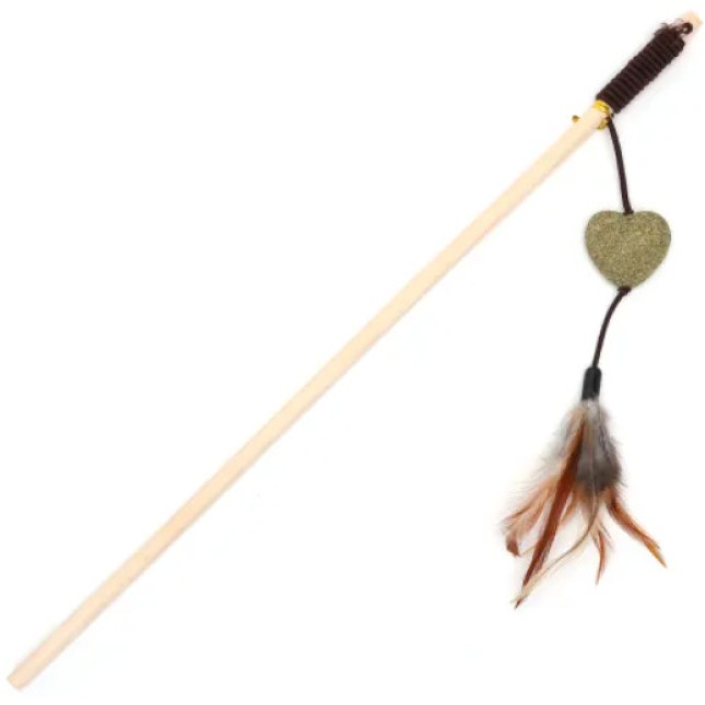Nobleza Διασκεδαστικό ραβδί γάτας με φτερά και catnip 40cm Nobleza Διασκεδαστικό ραβδί γάτας με φτερά και catnip 40cm