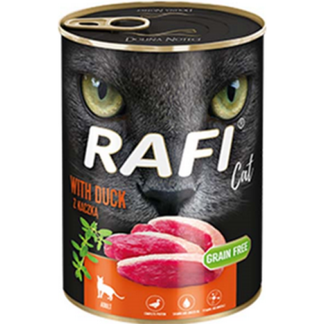 Dolina Rafi Υγρή τροφή για γάτες adult πατέ πάπια χωρίς δημητριακά 400gr